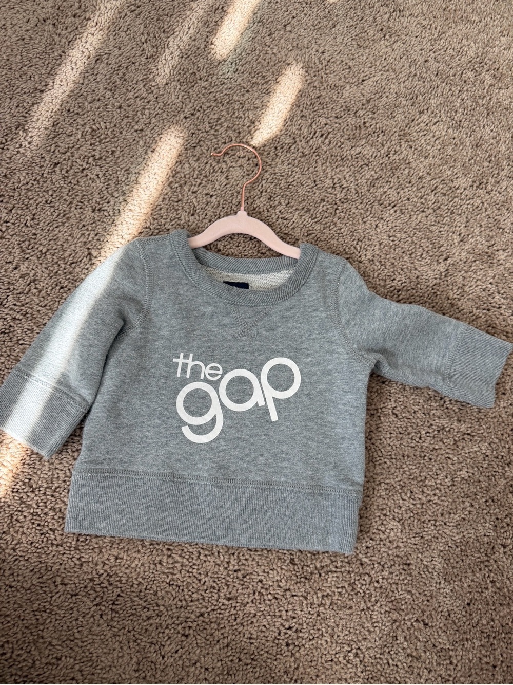 GAP Gray Crewneck Sweatshirt with White Logo